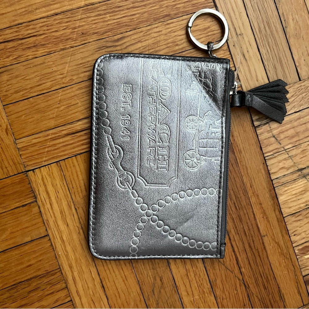 Coach silver card holder / wallet